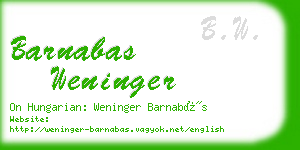 barnabas weninger business card